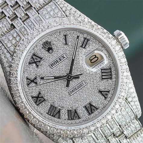 replica fully iced out rolex watches|rolex datejust iced out 41mm.